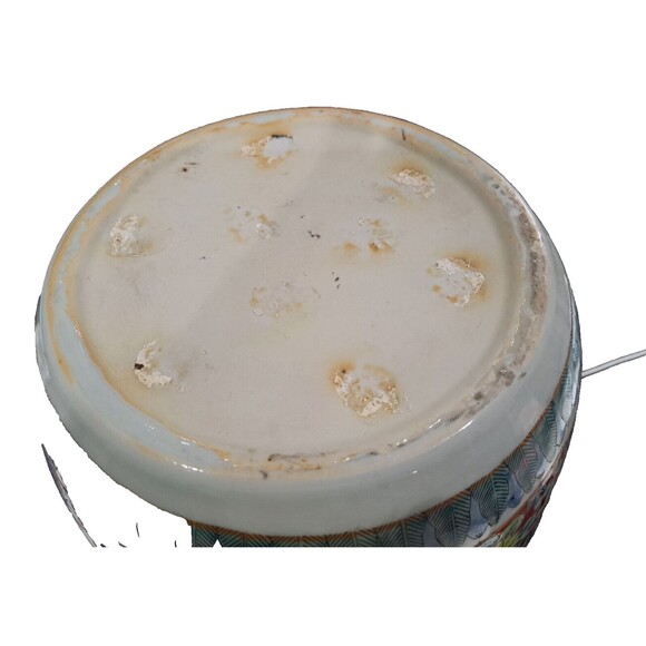 Japanese Imari Planter Peacock Gold Leaf, Hand Painted Unbranded Porcelain 10" - Picture 7 of 7